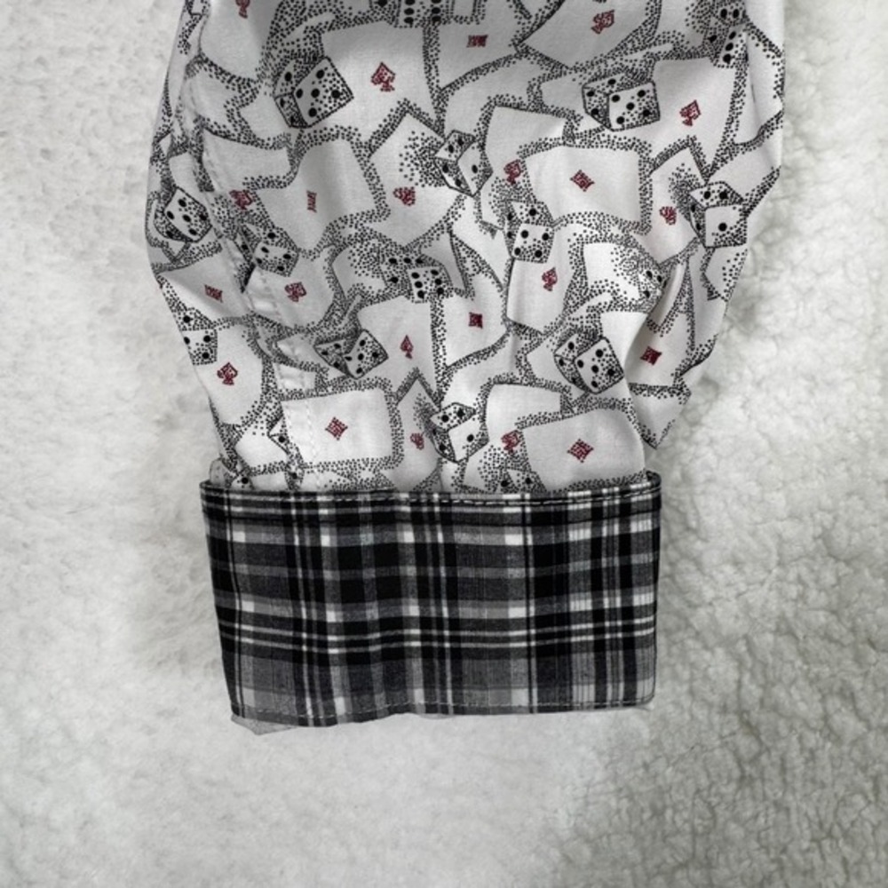 Panhandle Rough Stock Mens XXL Pearl Snap Western Shirt Cards Dice Print - Picture 7 of 13